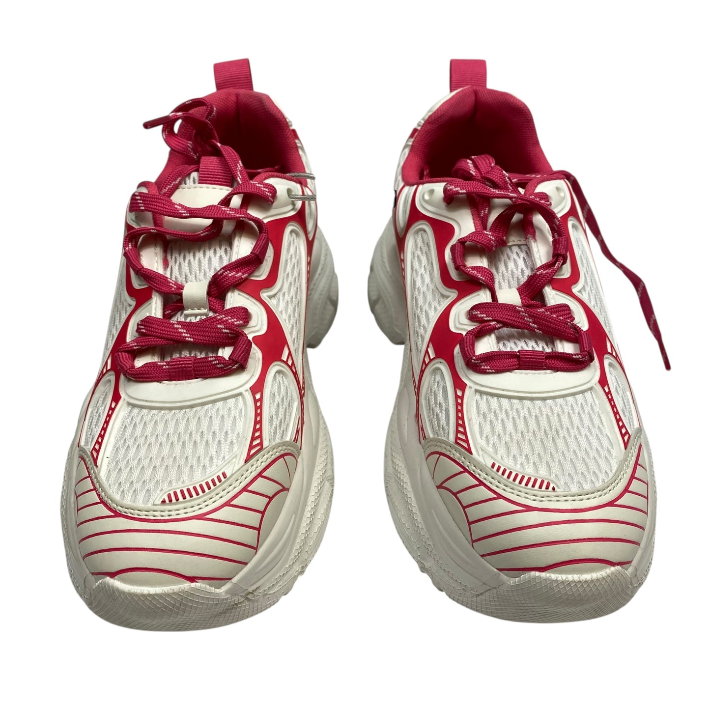 Shoes Sneakers Platform By Steve Madden In Pink & White, Size:9.5