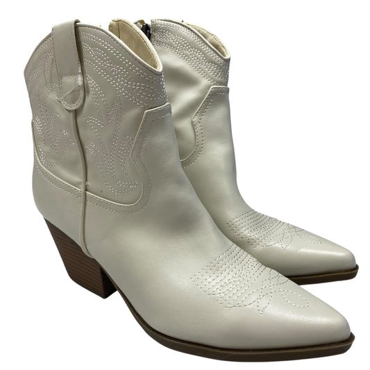 Boots Western By Indigo Rd In Cream, Size:9.5