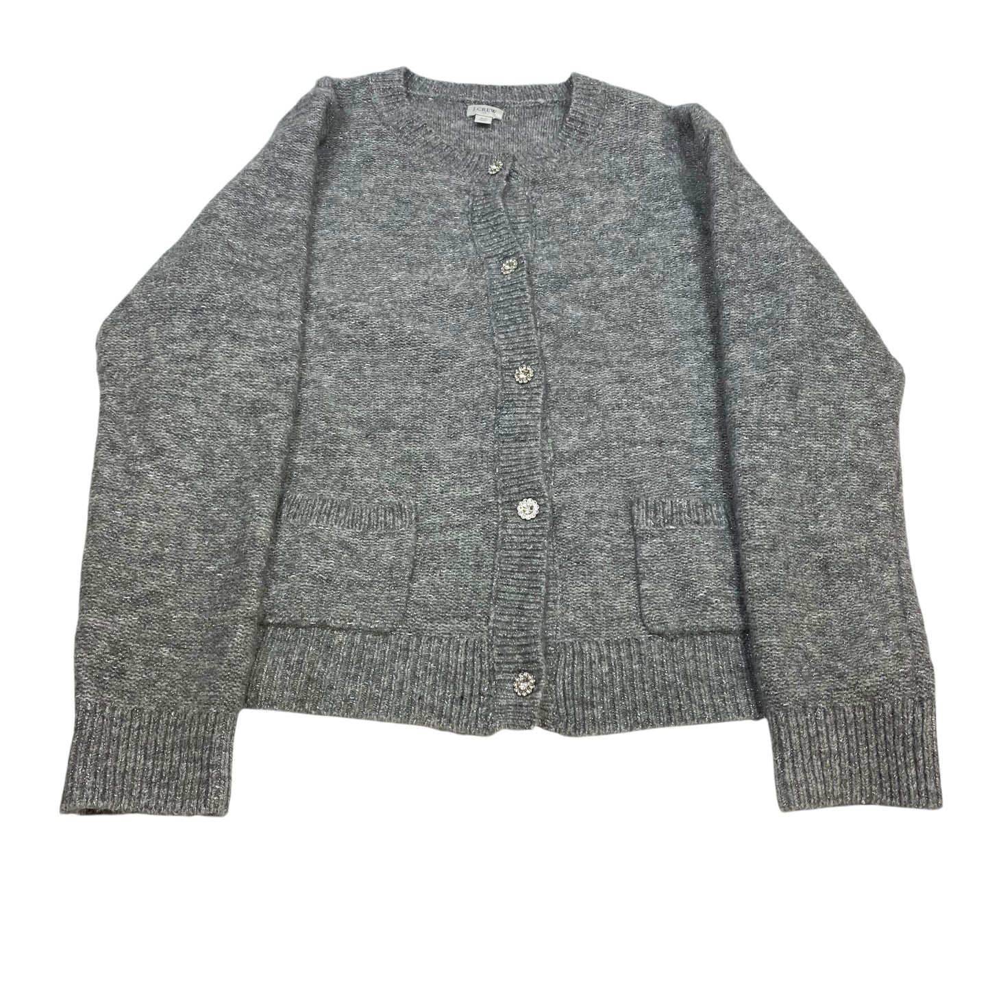 Sweater Cardigan By J. Crew In Grey, Size:2X
