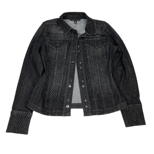 Jacket Denim By White House Black Market In Black Denim, Size:M