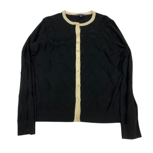 Cardigan By Brooks Brothers In Black & Cream, Size:Xl