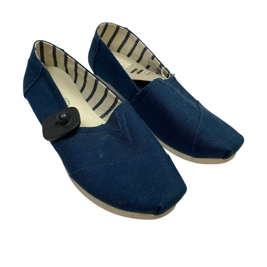 Shoes Flats By Toms In Navy, Size:12