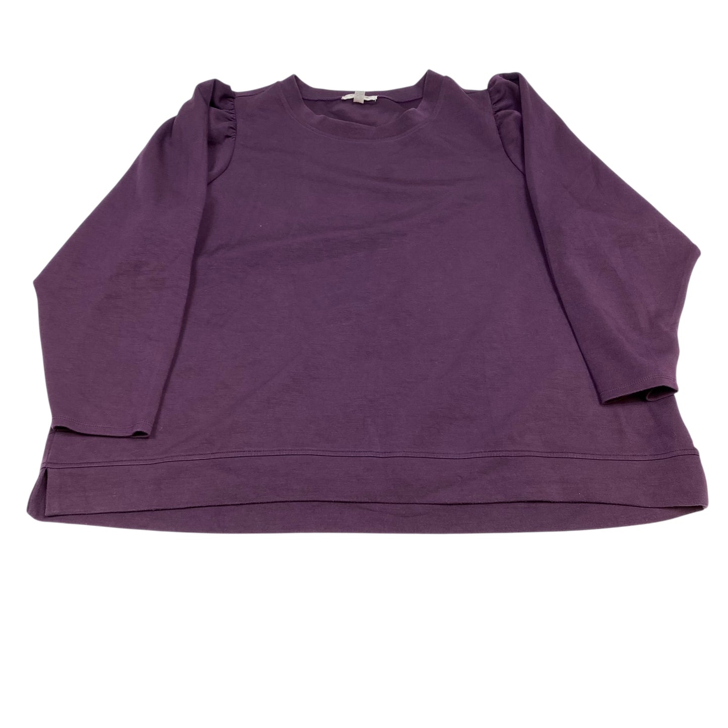 Sweatshirt Crewneck By Cable And Gauge In Purple, Size:3X