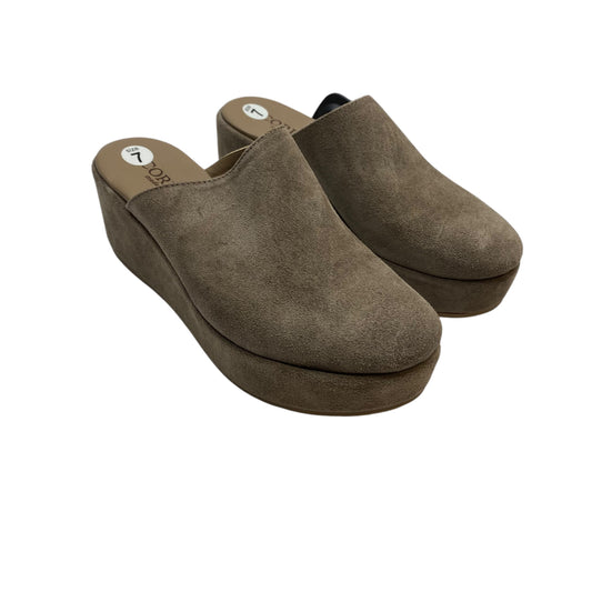 Shoes Heels Wedge By Cordani In Taupe, Size:7