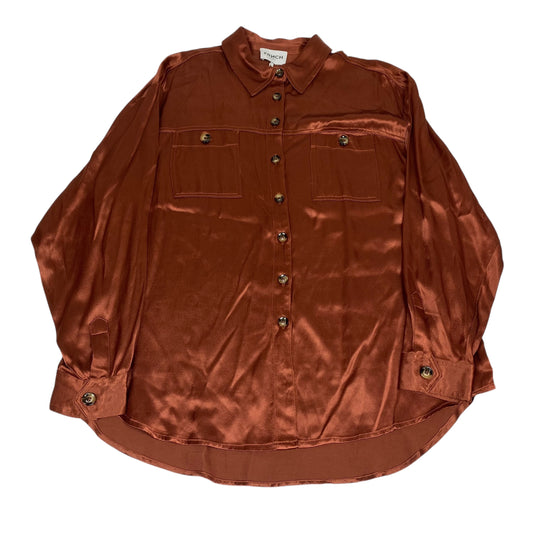 BLOUSE LS by French in BROWN, Size:L