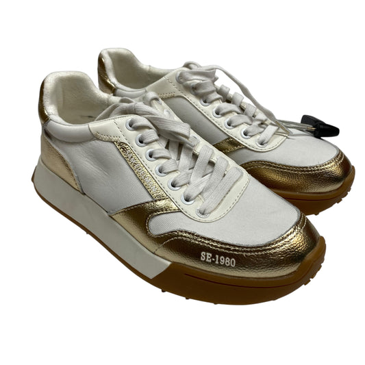 Shoes Sneakers By Sam Edelman In Gold & White, Size:8