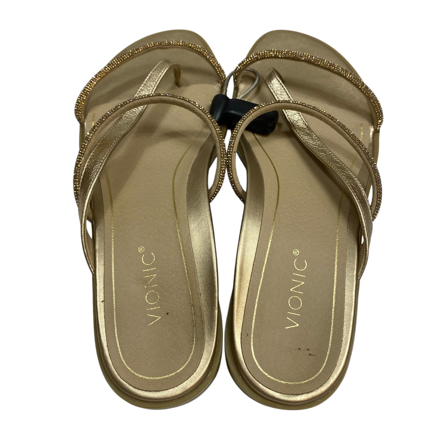 Sandals Flats By Vionic In Gold, Size:8