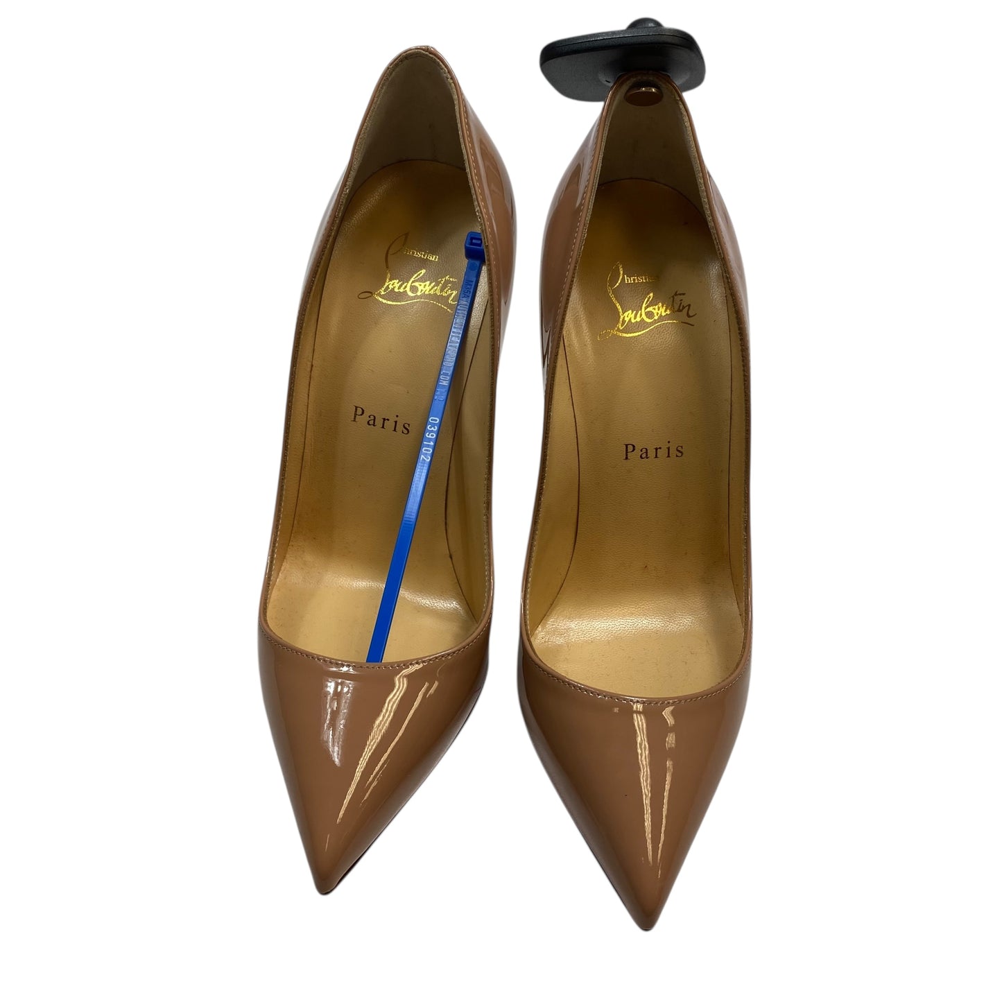 Shoes Luxury Designer By Christian Louboutin In Tan, Size:6.5