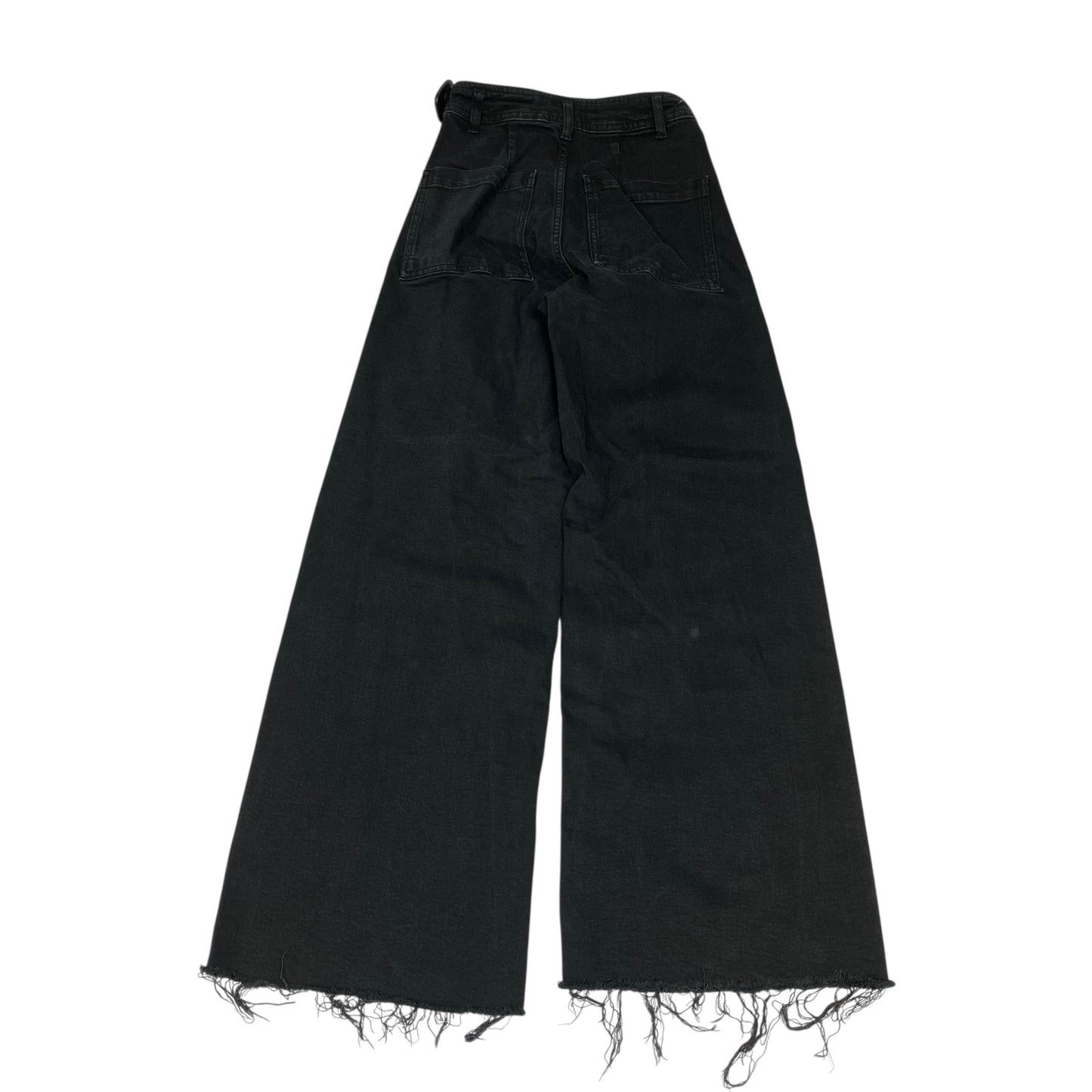 JEANS WIDE LEG by ZARA in BLACK DENIM, Size:2
