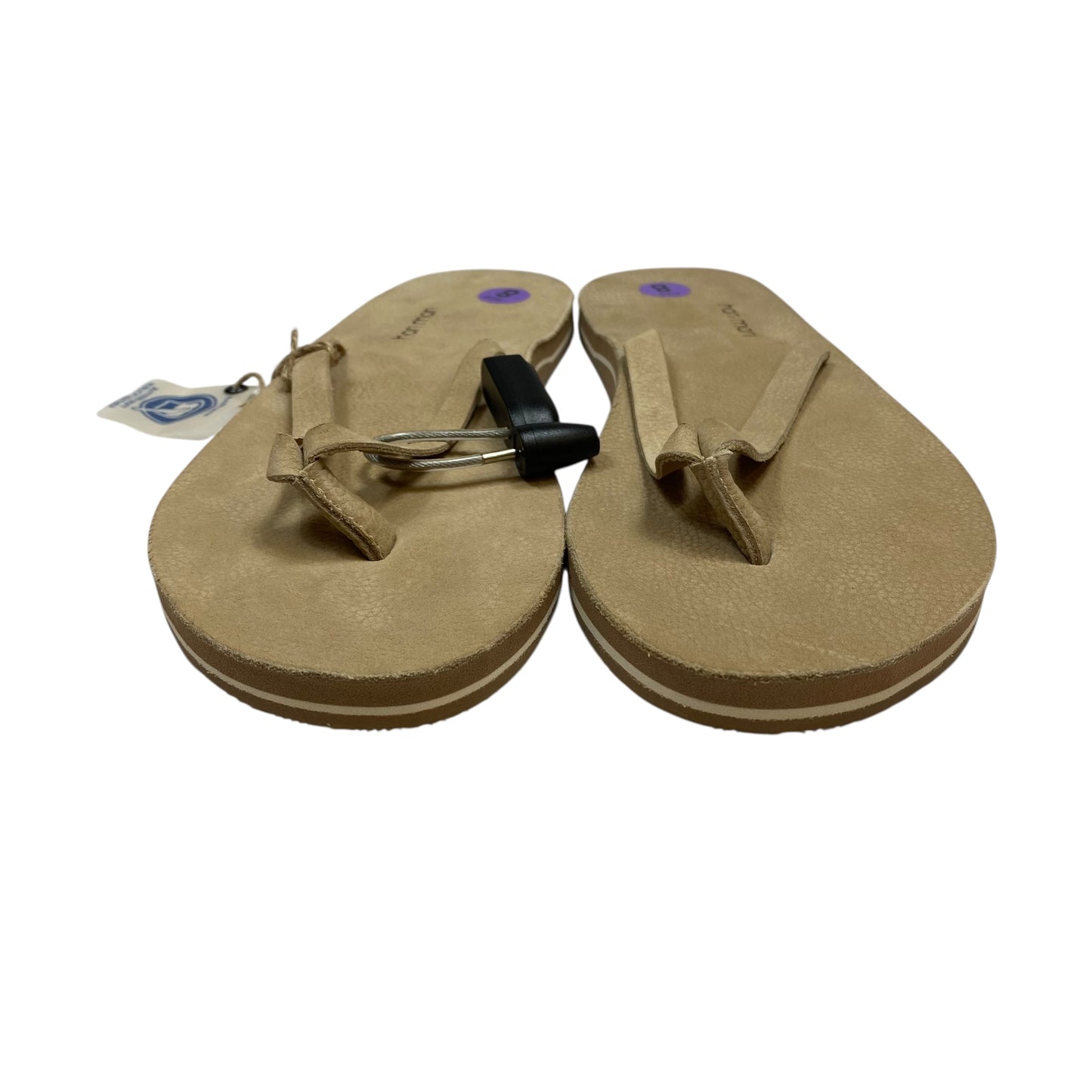 Sandals Flip Flops By Hari Mari In Tan, Size:8