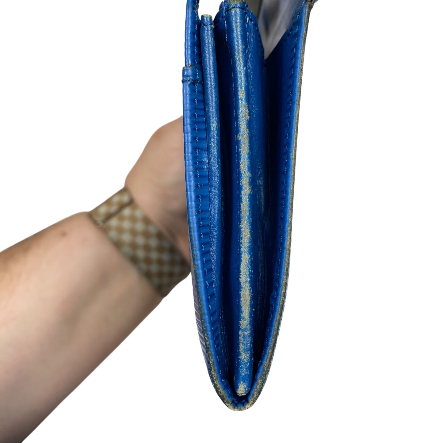 Wallet Luxury Designer By Louis Vuitton In Blue, Size:Medium