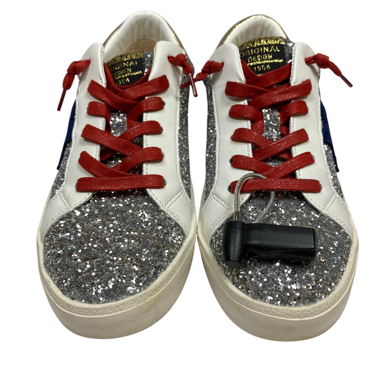 Shoes Sneakers By Vintage Havana In Silver, Size:8.5