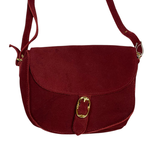 Crossbody Leather By Emma Fox In Red, Size:Small