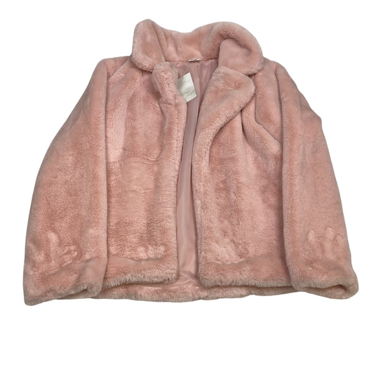 Jacket Faux Fur & Sherpa By New Directions In Pink, Size:L