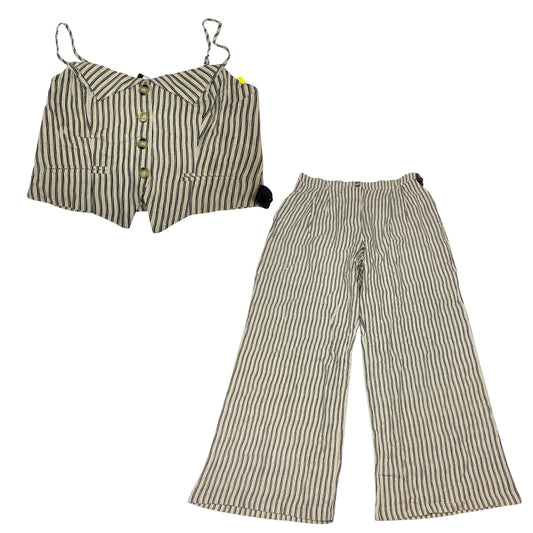Pants Set 2Pc By Fashion Nova In Black & Cream, Size:1X