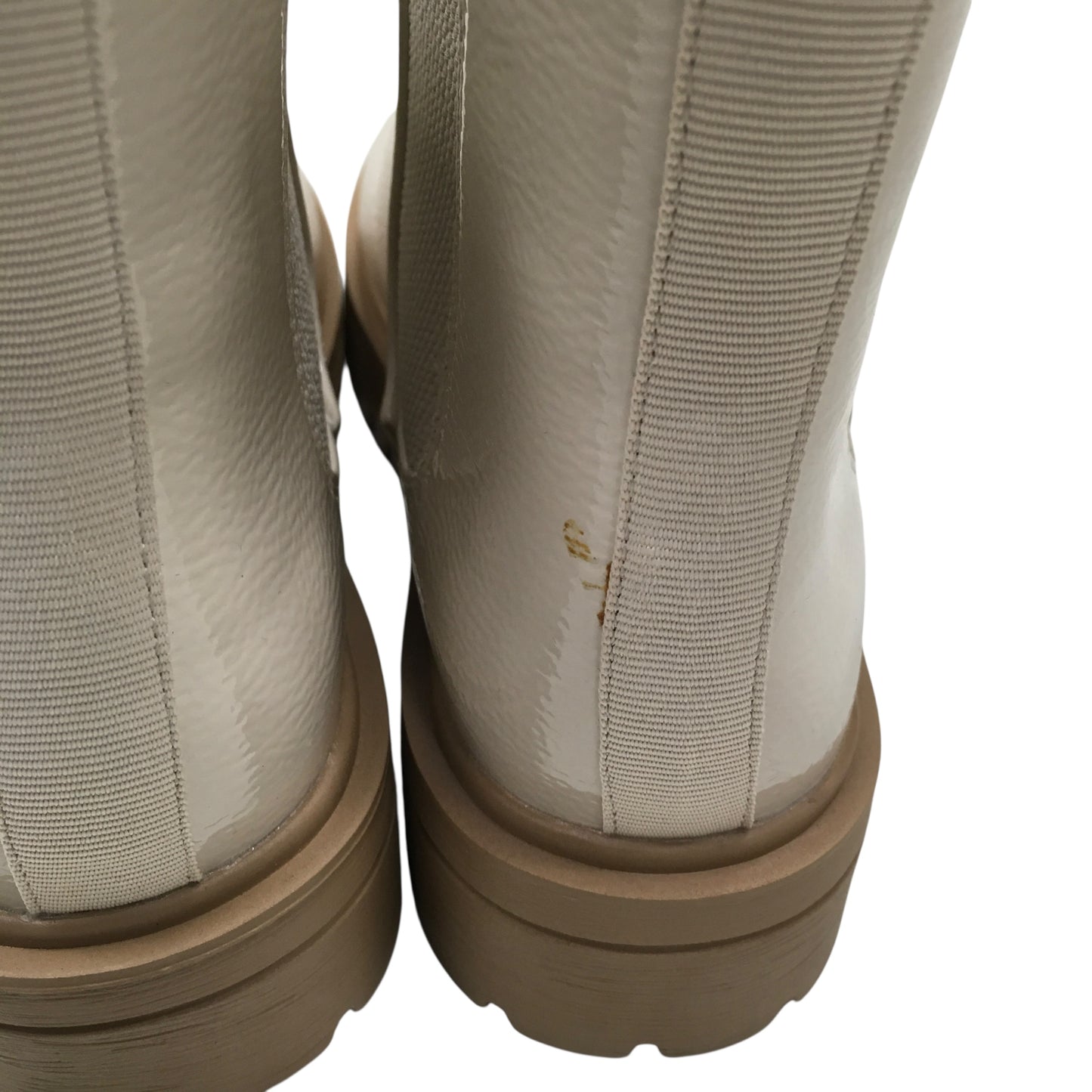 Boots Rain By Soda In Cream, Size:8.5