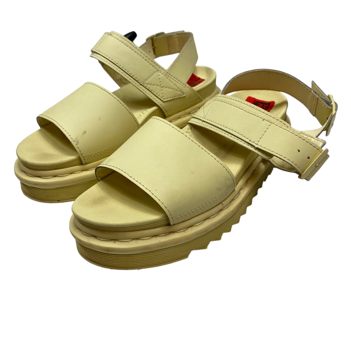 Sandals Designer By Dr Martens In Yellow, Size:7