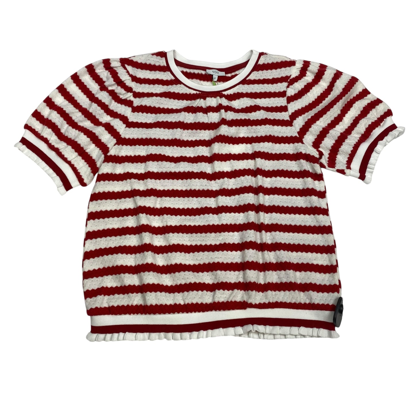 Top Ss By Voy In Red & White, Size:S