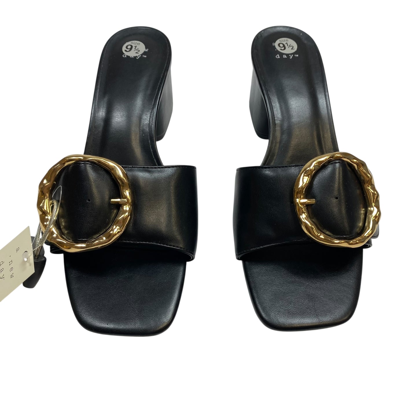 Sandals Heels Block By A New Day In Black, Size:9.5