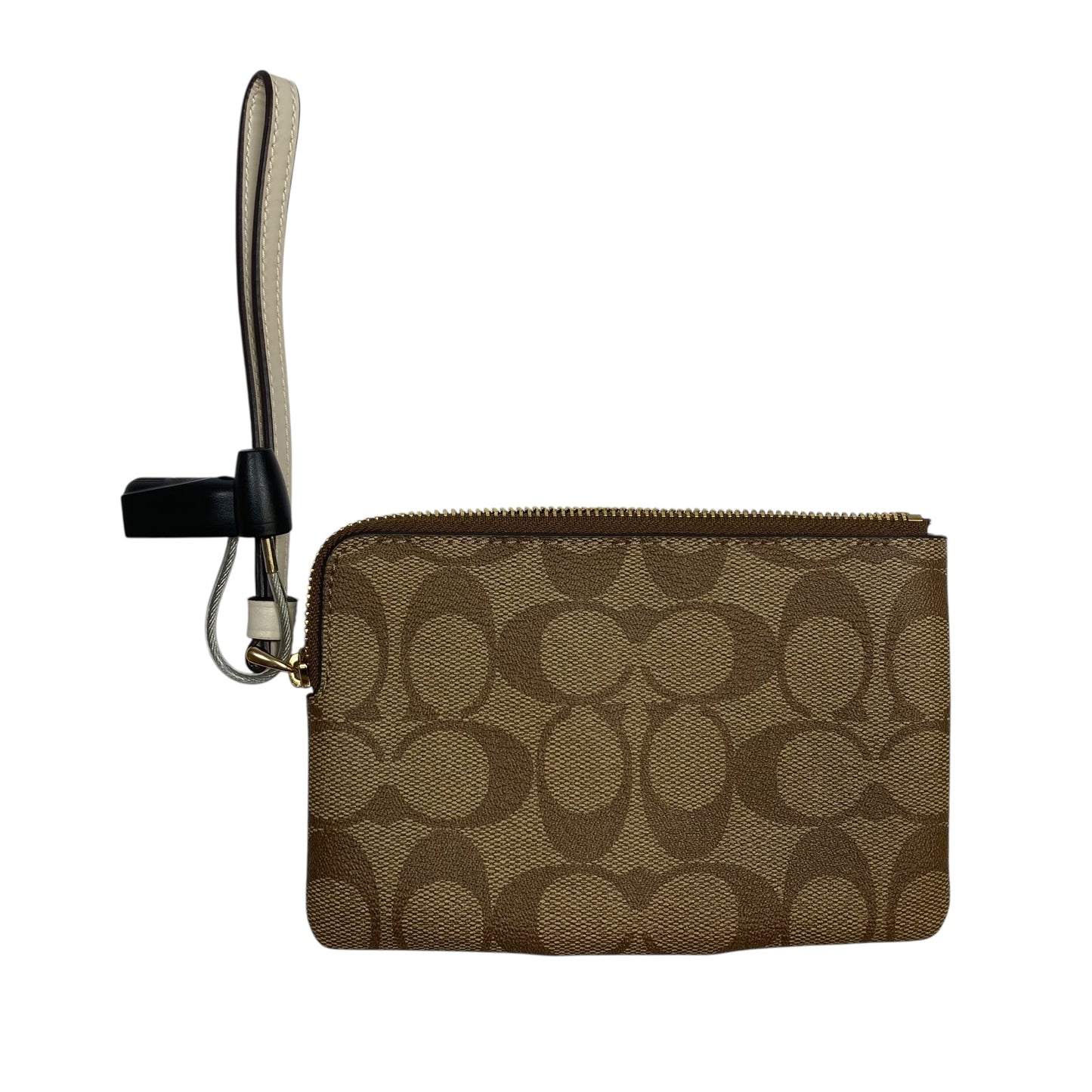 Wristlet Designer By Coach In Brown & Cream, Size:Small