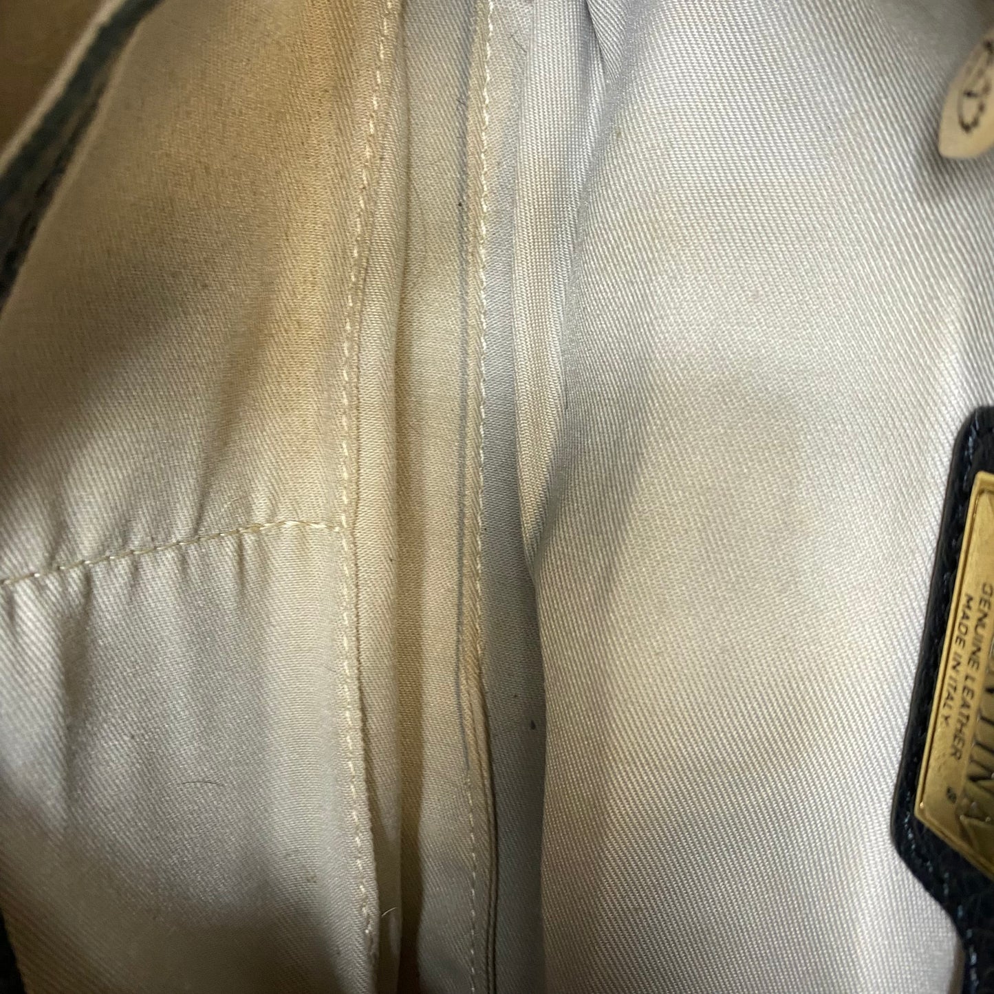 Handbag Leather By Valentina, Size: Small