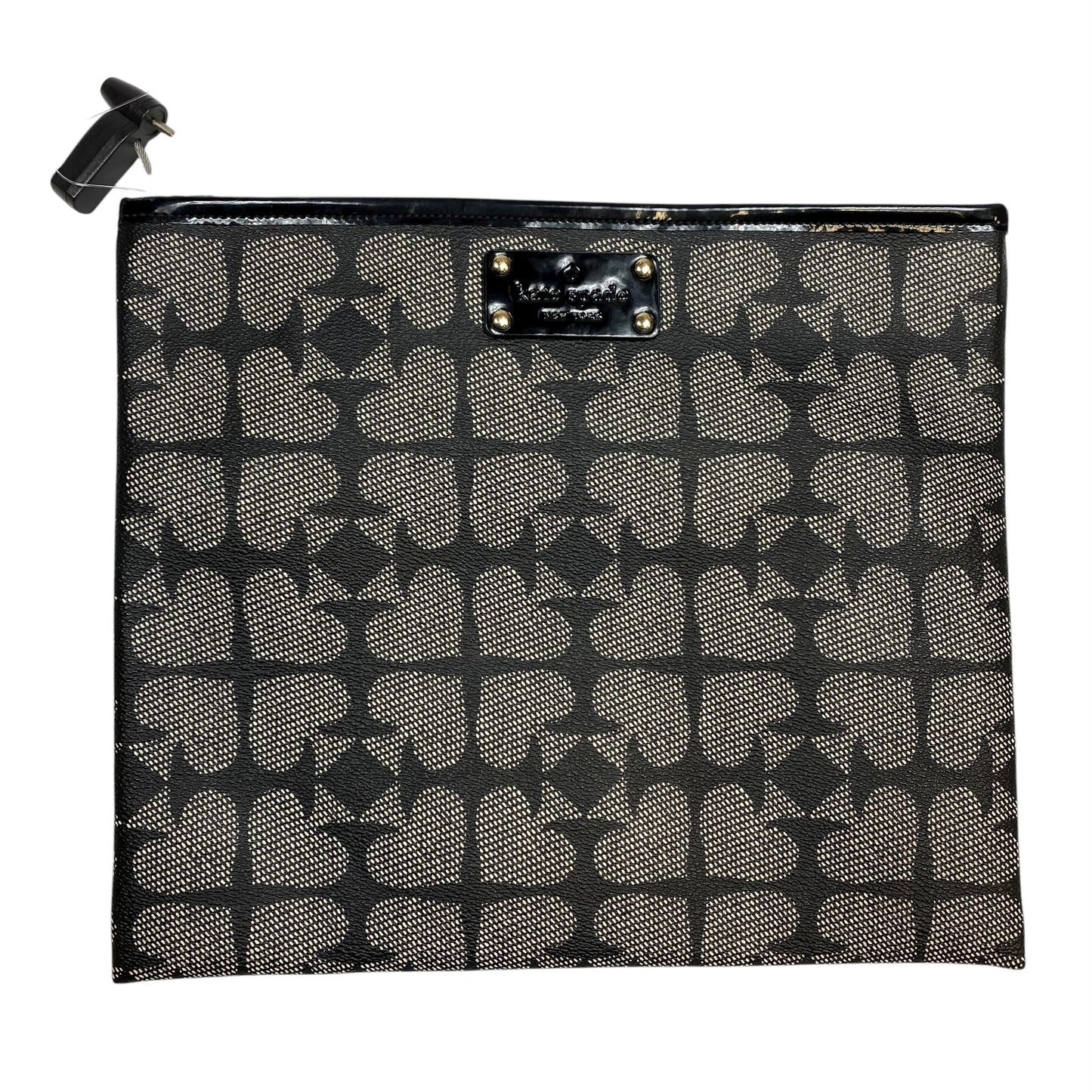 Clutch Designer By Kate Spade In Black & Cream, Size:Large