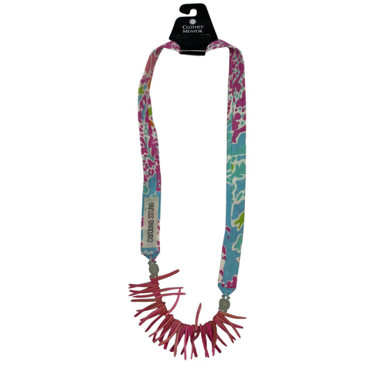 Necklace Statement By Clothes Mentor In Blue & Pink