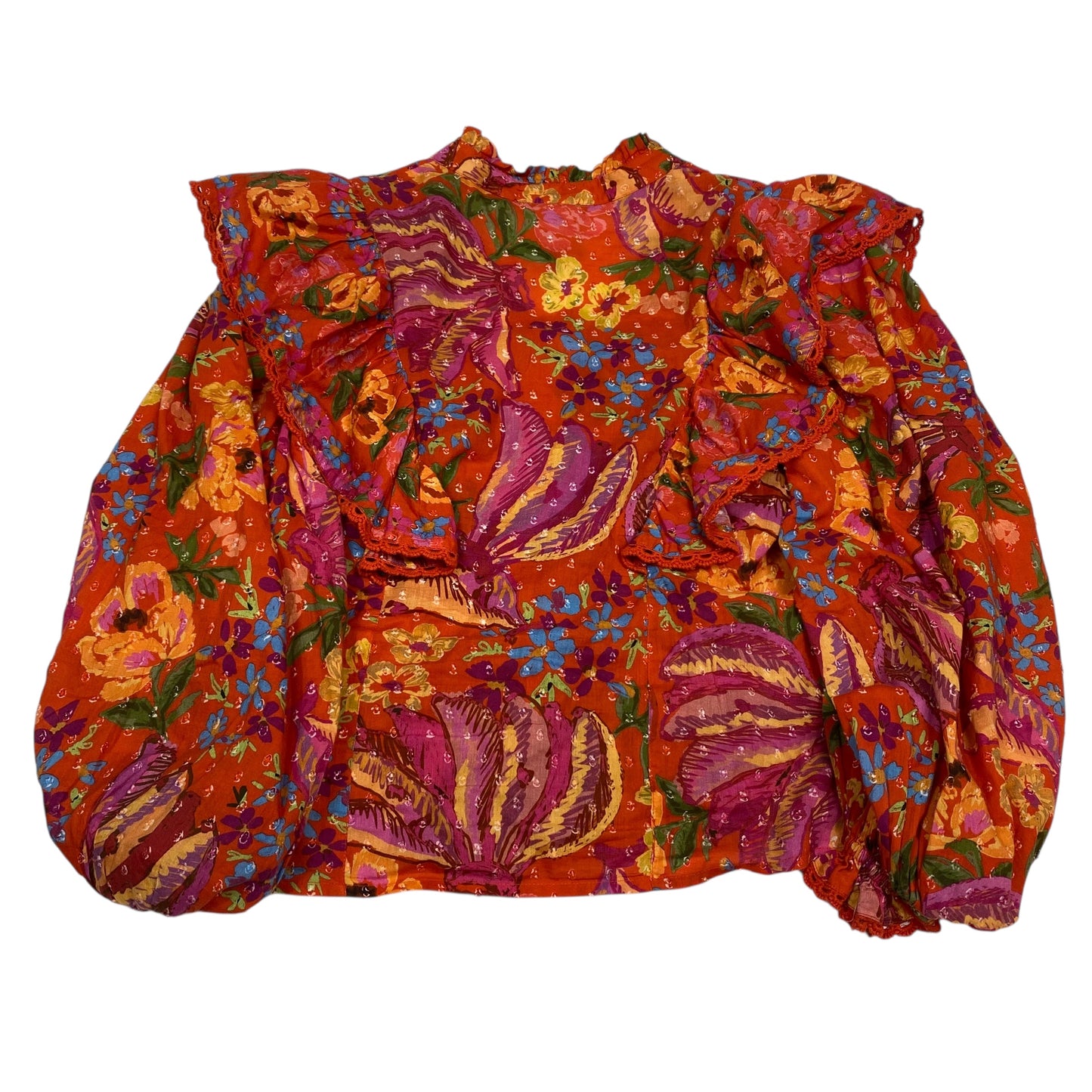 Top Ls Designer By Farm Rio In Red, Size:S