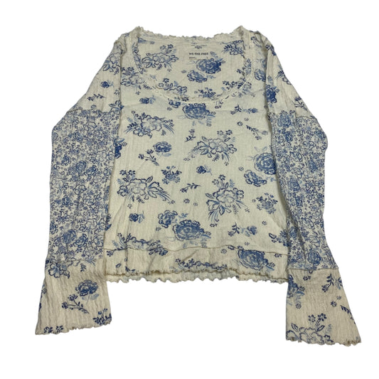 Top Ls By We The Free In Blue & Cream, Size:L