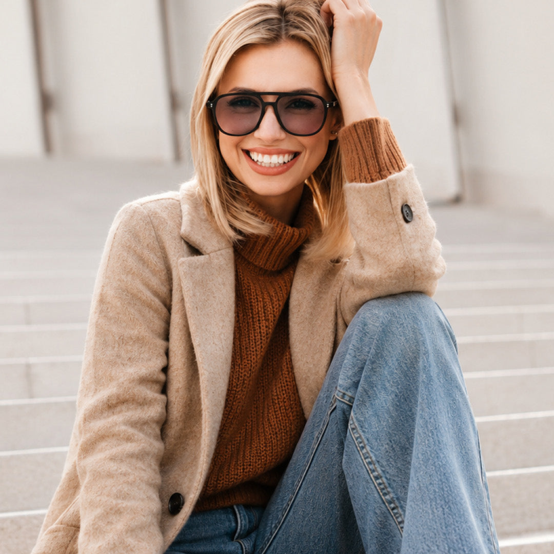 Woman smiling