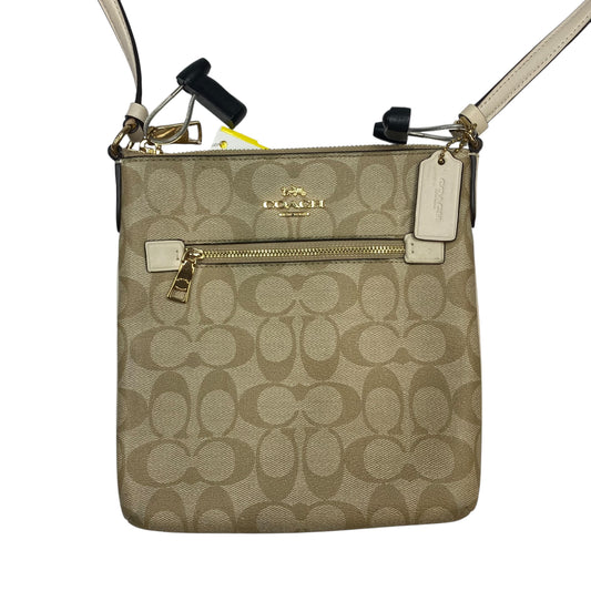 Crossbody Designer By Coach In Tan, Size:Small