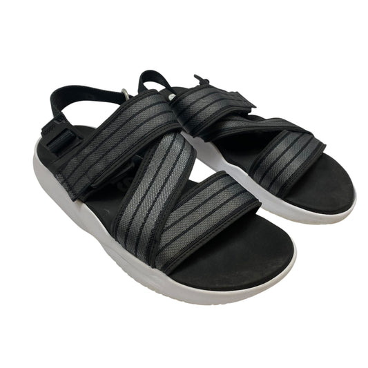 Sandals Sport By Adidas In Black & Grey, Size:7