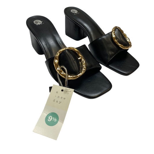 Sandals Heels Block By A New Day In Black, Size:9.5