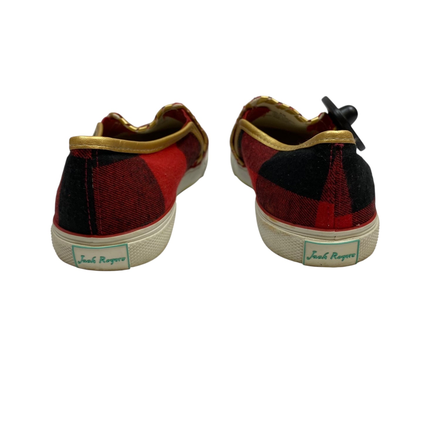 Shoes Designer By Jack Rogers In Black & Red, Size:8