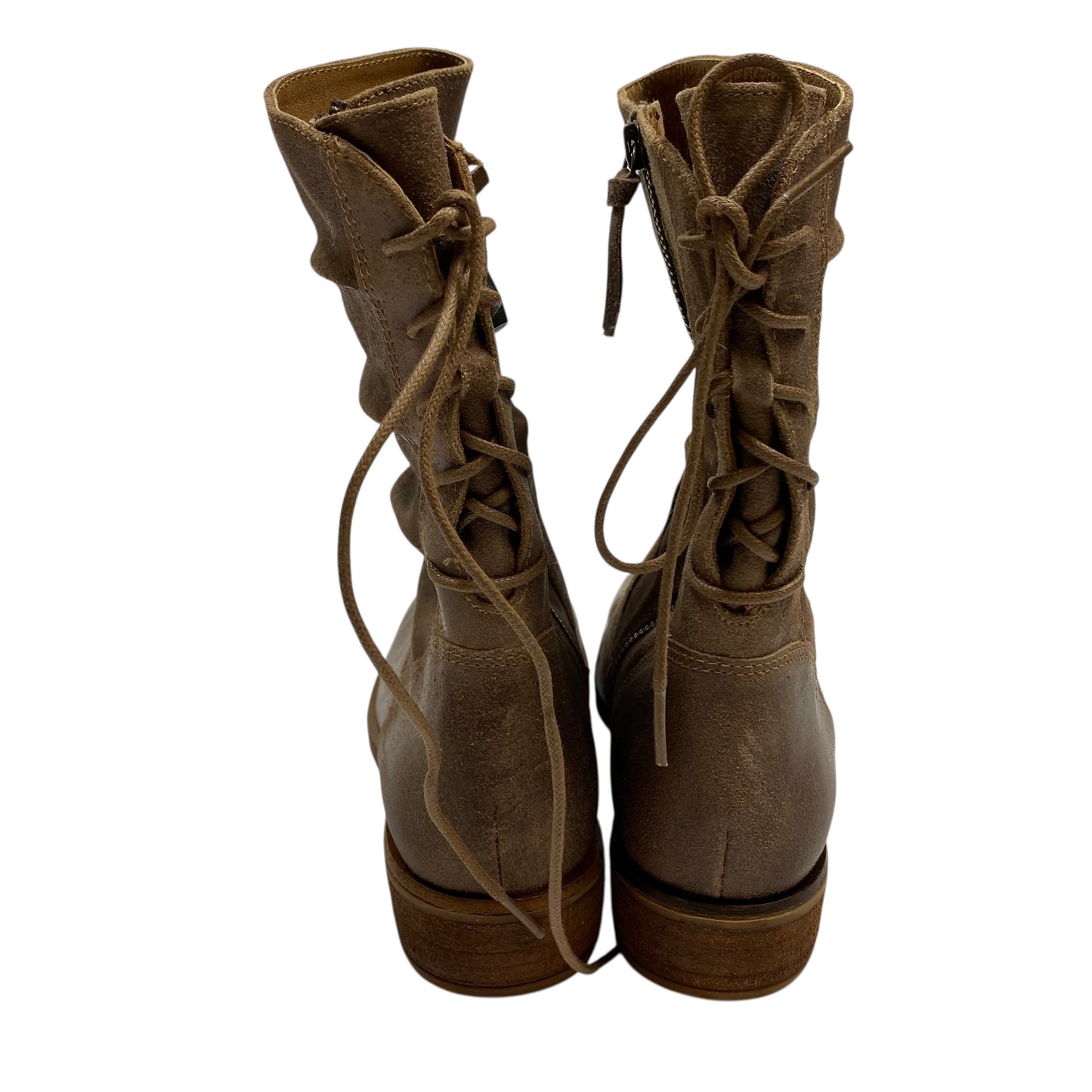 Boots Ankle Heels By Sofft In Brown, Size:8