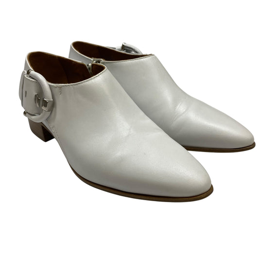 Boots Ankle Heels By Aquatalia In White, Size:6