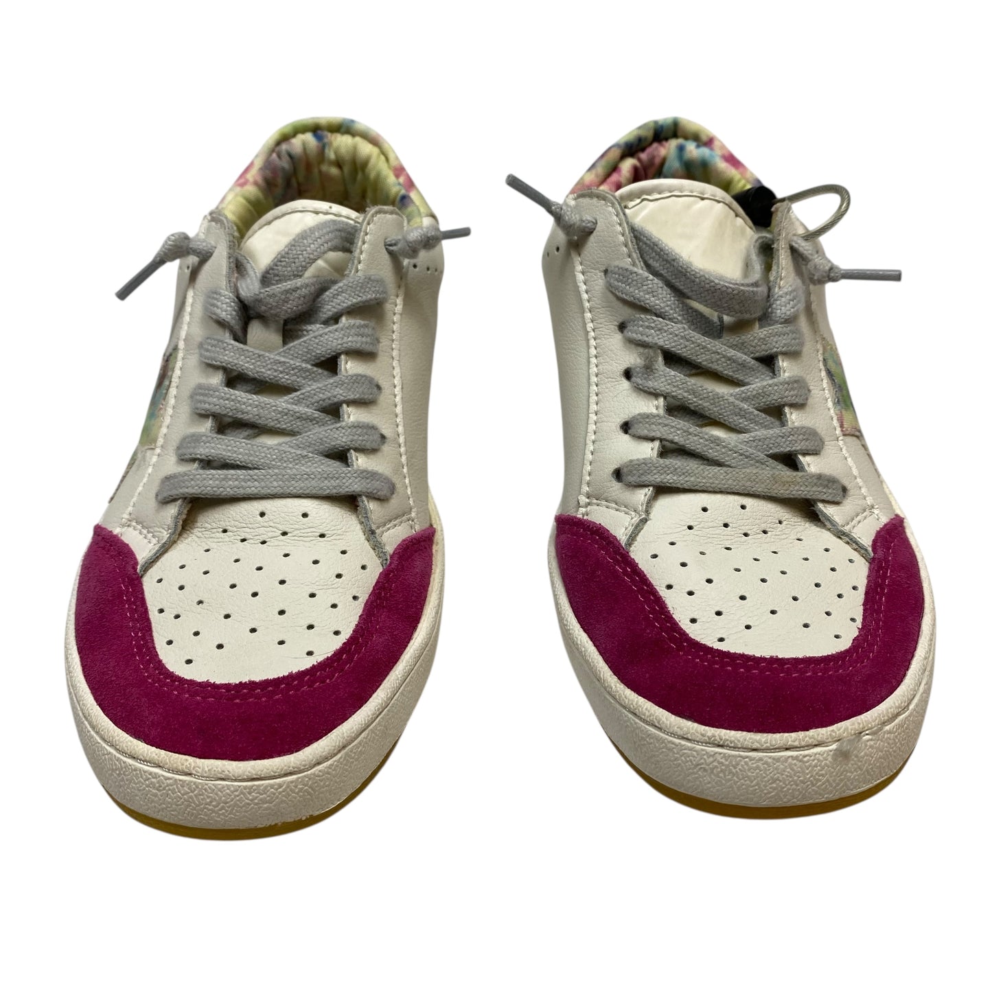 Shoes Sneakers By Vintage Havana In Cream & Pink, Size:7.5