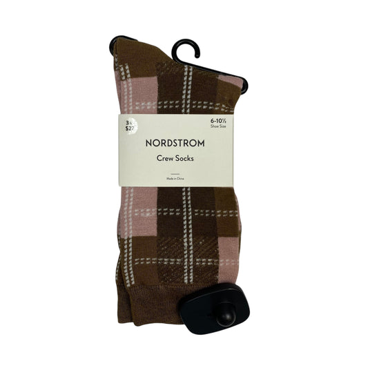 Socks By Nordstrom In Brown & Pink, Size:Osfm
