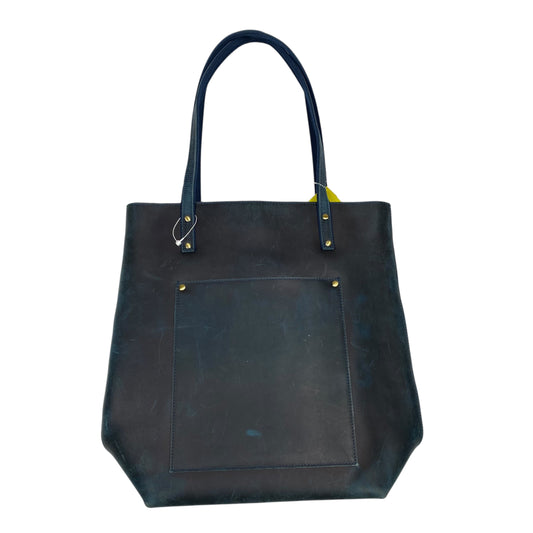 Handbag Leather By Fzone In Blue, Size:Large
