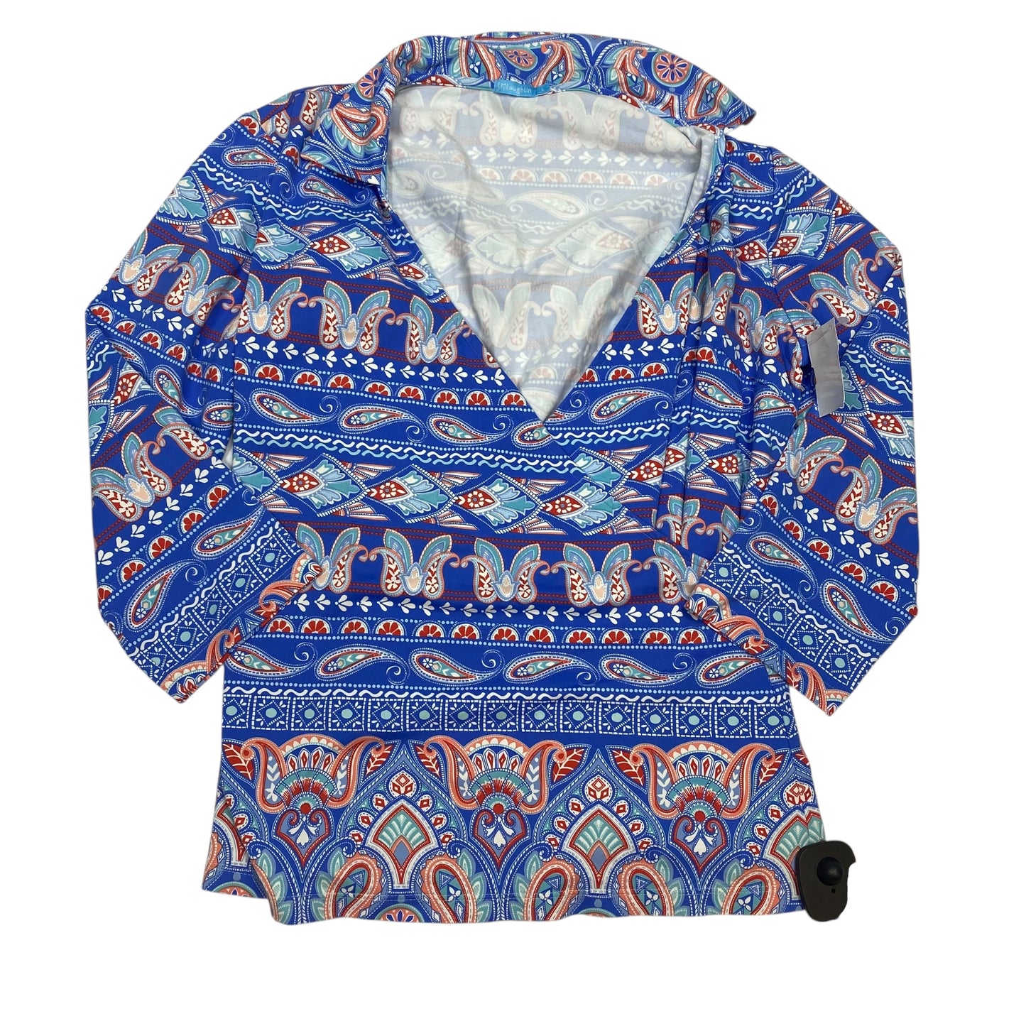 Top 3/4 Sleeve By J. McLaughlin In Blue, Size:L