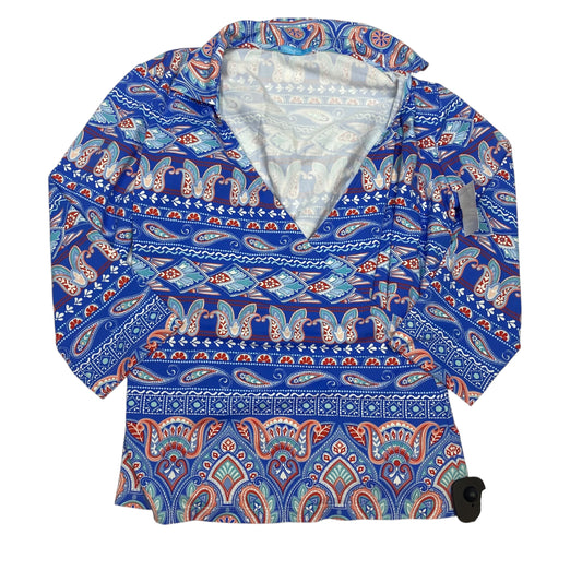 Top 3/4 Sleeve By J. McLaughlin In Blue, Size:L