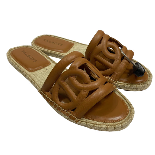Sandals Flats By Talbots In Brown, Size:8