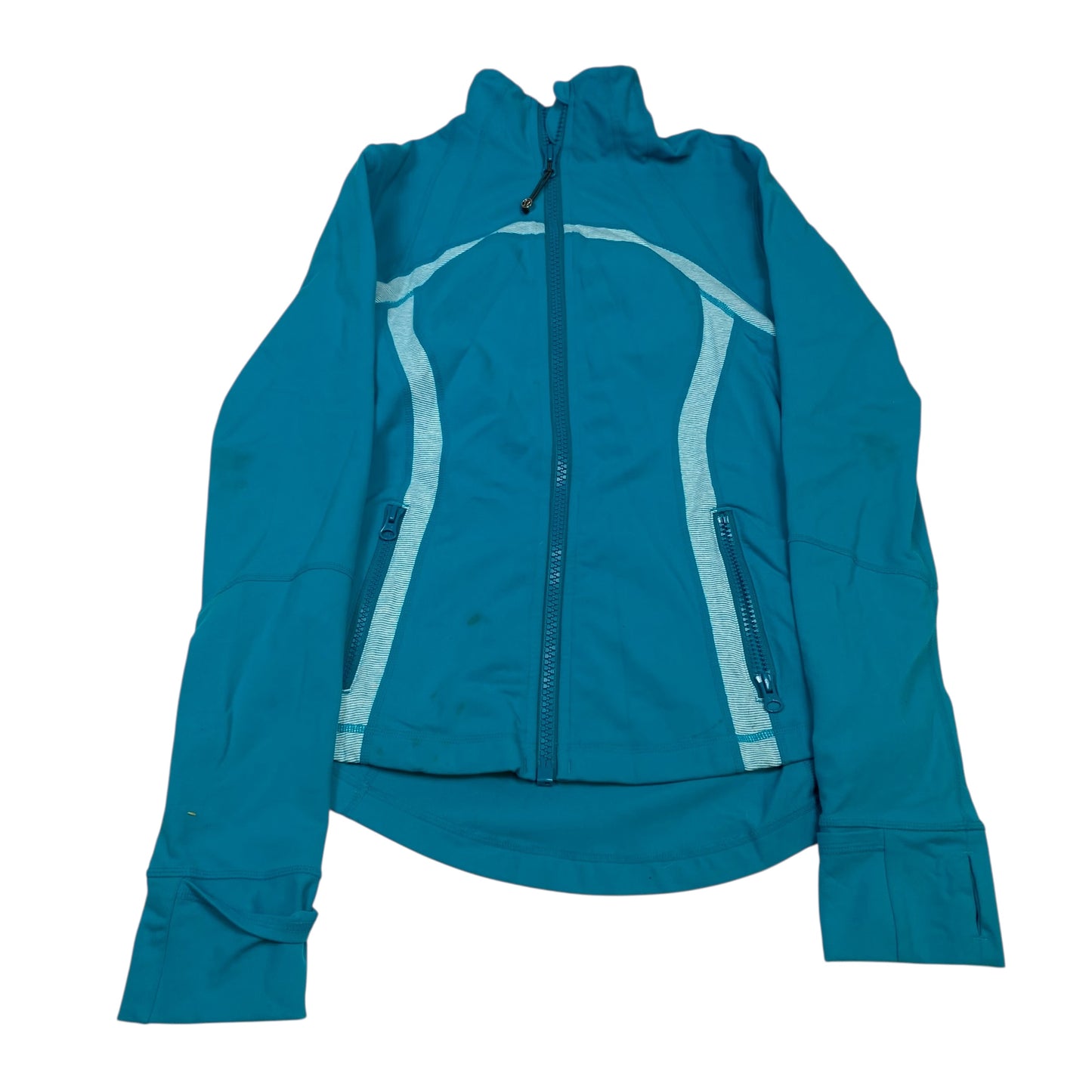 Athletic Jacket Designer By Lululemon In Blue, Size:M