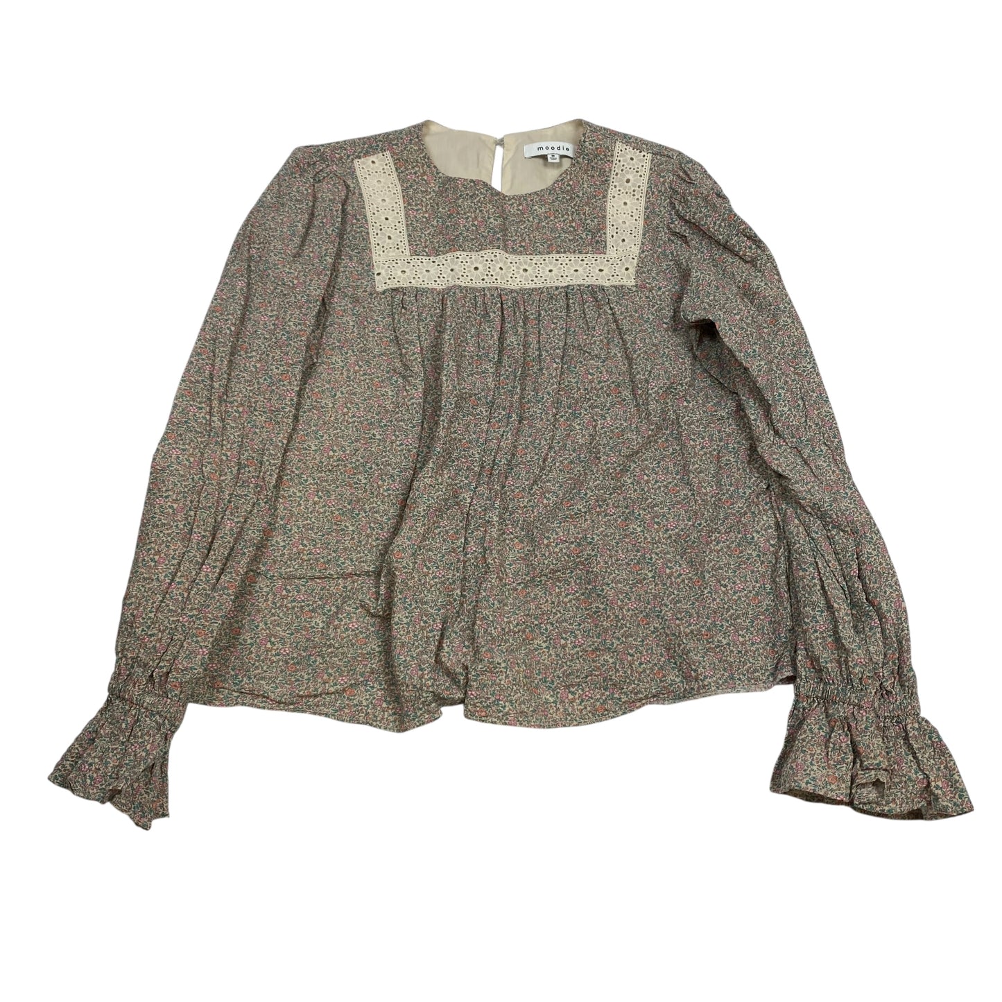 Top Ls By Moodie In Green & Tan, Size:M
