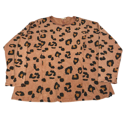 Top Ls By Easel In Animal Print, Size:S