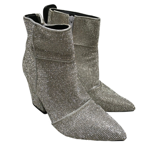 Boots Ankle Heels By A New Day In Silver, Size:7