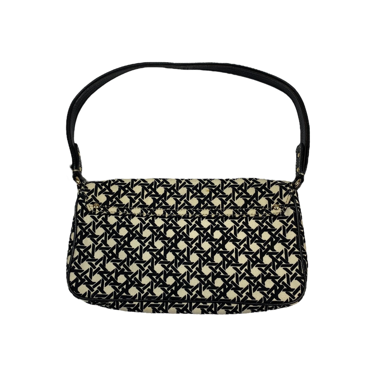 Handbag Designer By Kate Spade In Black & Cream, Size:Medium