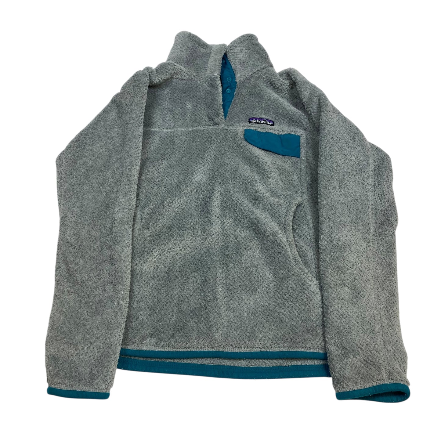 Athletic Sweatshirt Collar By Patagonia In Blue & Grey, Size:S
