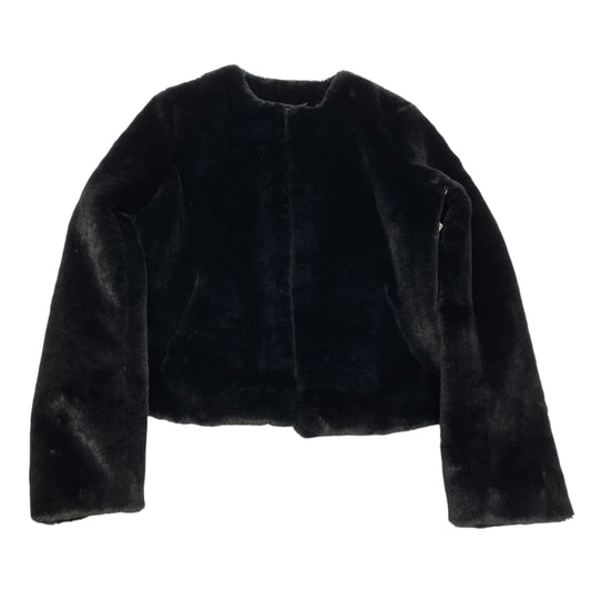 Jacket Faux Fur & Sherpa By Express In Black, Size:M