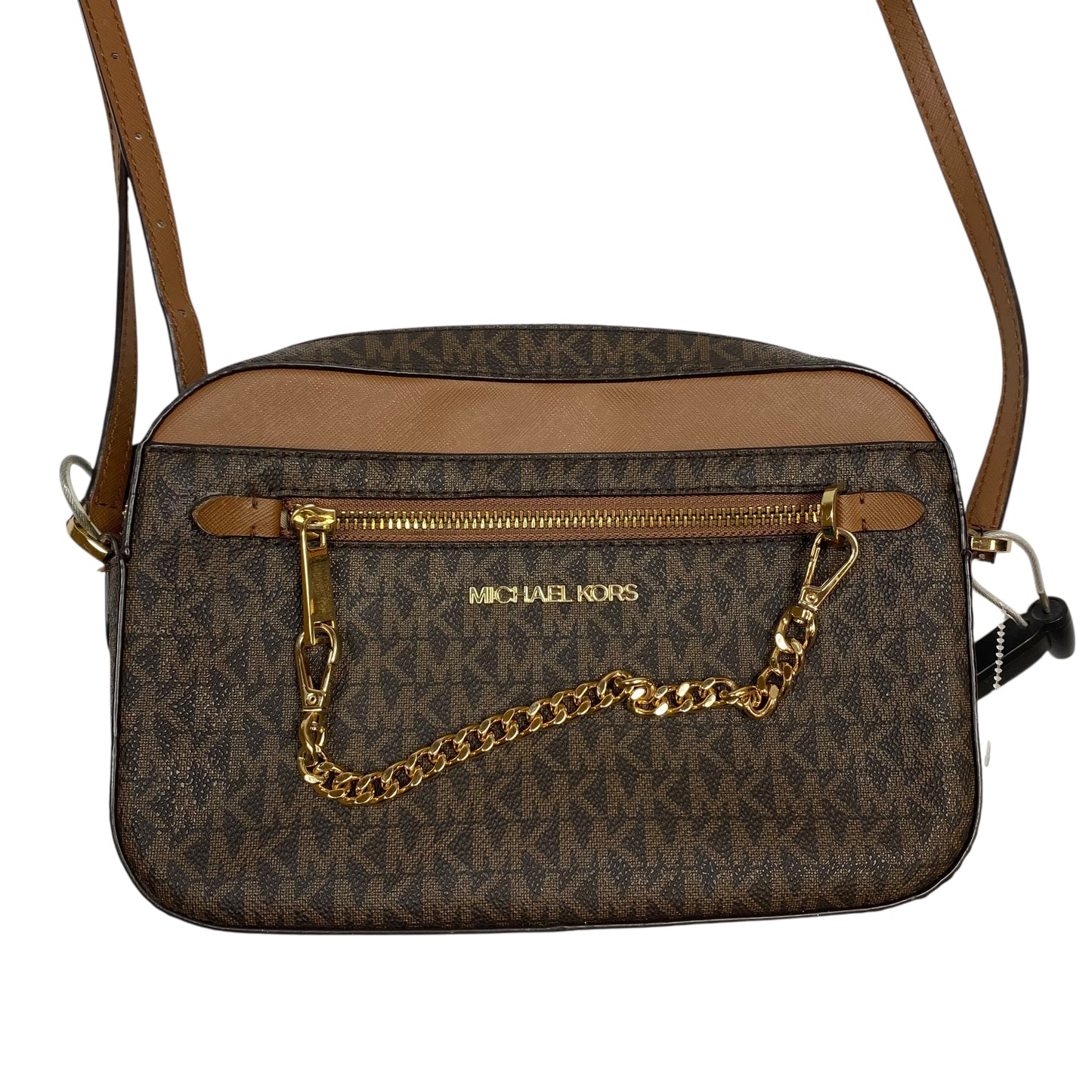 Crossbody Designer By Michael Kors In Brown, Size:Small